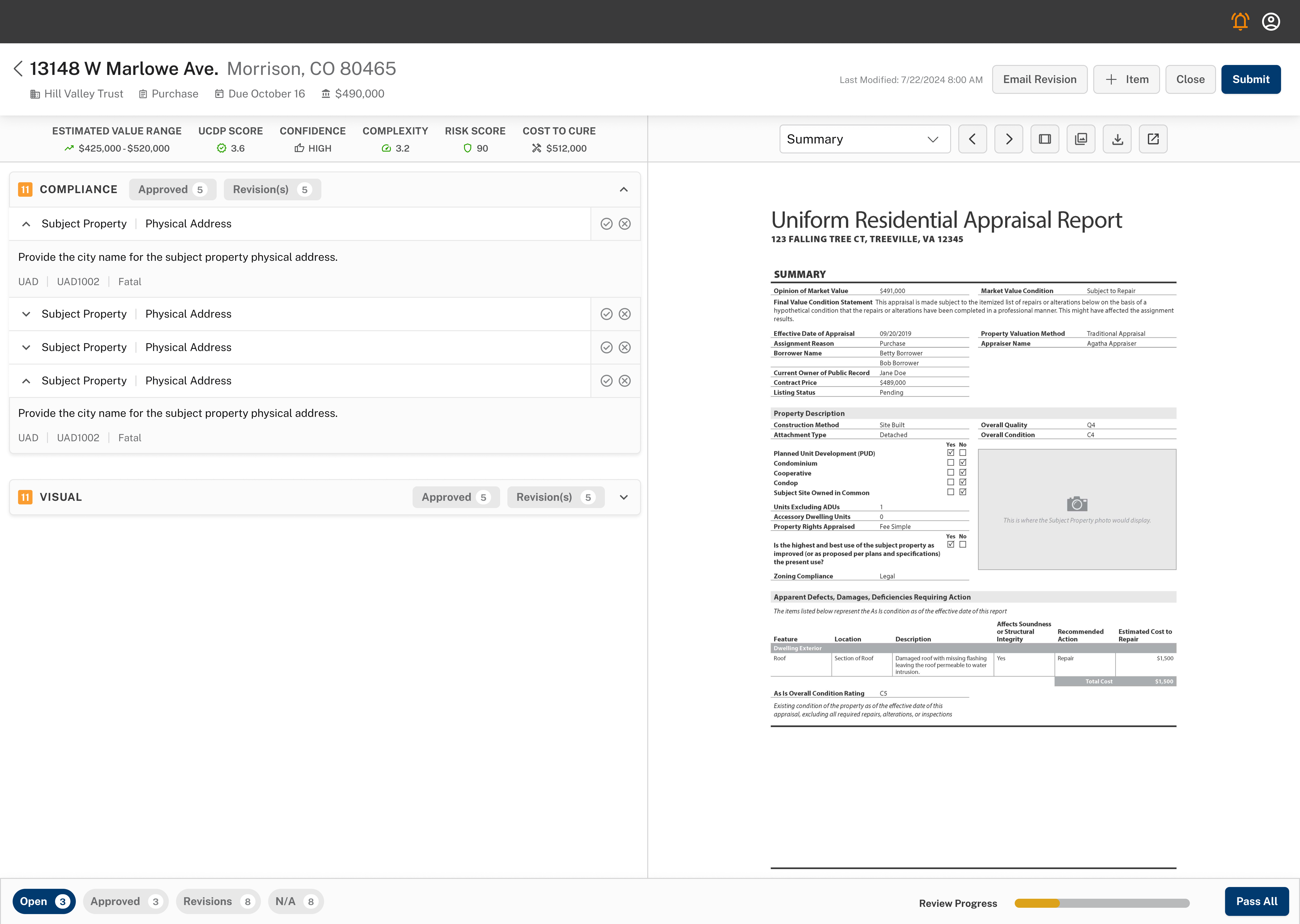 Enterprise Appraisal Review Workflow project screenshot